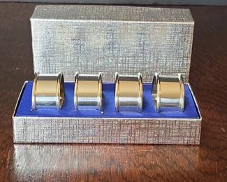 Pewter Napkin Rings Set of