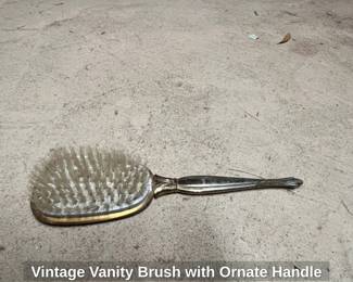 Vintage Vanity Brush with Ornate Handle