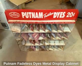 Putnam Fadeless Dyes Metal Display Cabinet