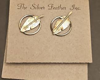 The Silver Feather Inc. Handcrafted Feather Earrings