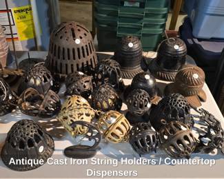 Antique Cast Iron String Holders or Countertop Dispensers