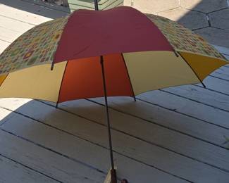 MidCentury Modern Geometric Print Umbrella second image