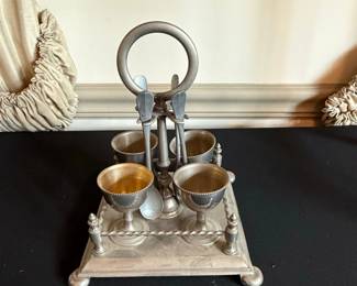 SilverPlated Egg Coddler Set with Spoons
