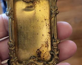 Vintage Rococo Revival Ornate GoldTone Picture Frame Brooch