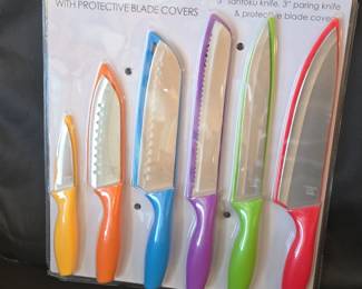 Sazon Piece Knife Set with Protective Blade Covers