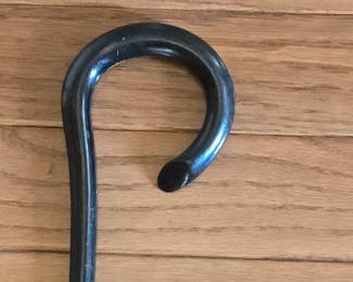 Black Walking Cane with Shepherds Crook Handle third image