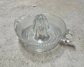 Vintage Anchor Hocking Glass Citrus Juicer Reamer Bowl