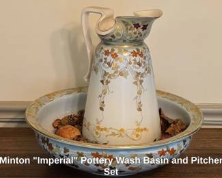 Minton Imperial Pottery Wash Basin and Pitcher Set