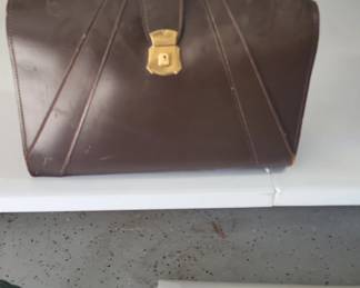 Vintage Gladstone Doctors Bag with Ornate Brass Clasp