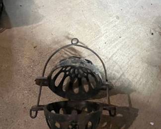 Antique Cast Iron String Holder or Ball Cage