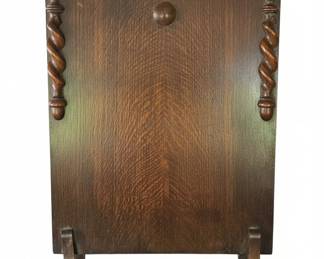 Antique Oak Fire Screen with Turned Spindles