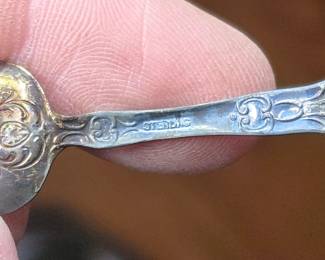 Antique Paye Baker Sterling Silver Salt Spoons Set of 6 Cased