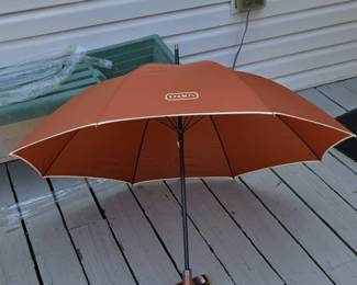 Vintage Aramis Full Size Umbrella Rust Brown