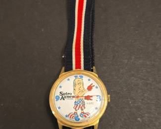 Spiro Agnew Dirty Time Company Novelty Wristwatch (Works)
