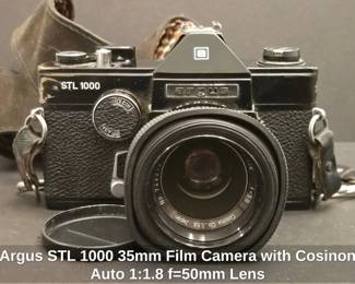 Argus STL 1000 35mm Film Camera with Cosinon Auto 1:1.8 f=50mm Lens