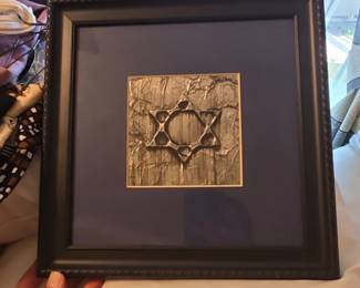 Lines by Lexi Star of David Framed Metal Art
