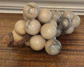 Alabaster Grape Cluster Sculpture