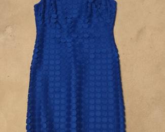 Lauren Ralph Lauren Royal Blue Geometric Lace Sheath Dress