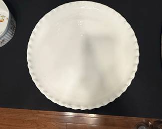 White Ceramic Fluted Pie Plate