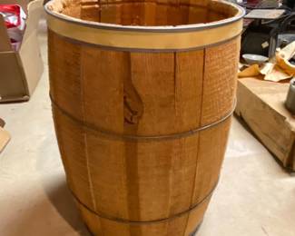 Wooden Barrel Planter or Storage Container