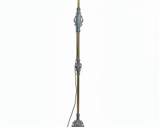 Victorian Cast Iron and Brass Floor Lamp with Classical Figure Medallion