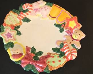 Nantucket Christmas Wreath Plate