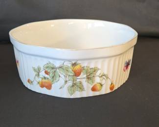 Vintage Ardalt Japan Strawberry Butterfly Ramekin Dish