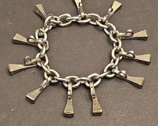 Horseshoe Nail Charm Bracelet