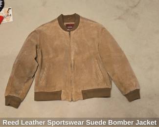 Reed Leather Sportswear Suede Bomber Jacket