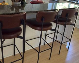 Pottery Barn Leather Bar Stools