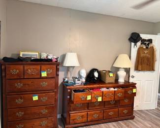 Dresser, chest of drawers, full of nice pjs, bras, undies, t shirts, etc
