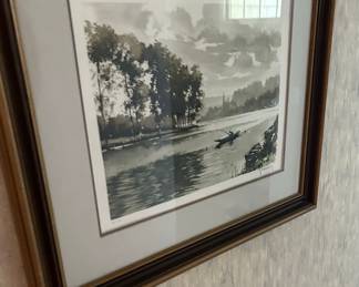Vintage Landscape Print After Meindert Hobbema
