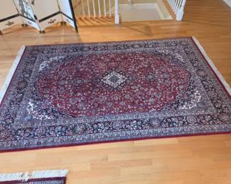 Hand-Knotted Persian Kashan Area Rug