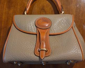 Vintage Dooney & Bourke All-Weather Leather Essex Flap Crossbody Purse