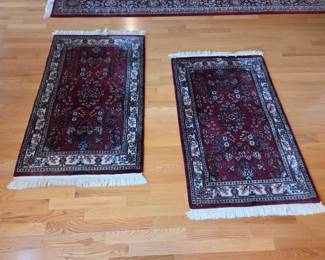 Karastan "Red Sarouk" Machine-Made Oriental-Style Accent Rugs