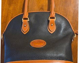 Vintage Dooney & Bourke All-Weather Leather Norfolk Satchel