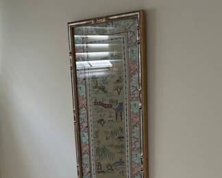Vintage Chinese Silk Embroidery Landscape Panel