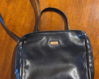 Perlina New York Black Leather Shoulder Bag