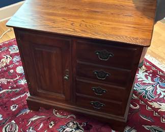 Traditional Oak Storage Side Table