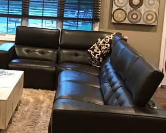 Z Gallerie brown 5 piece double power recliner (artwork above as well!) 