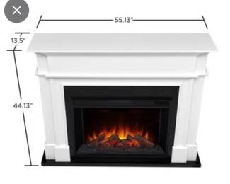 Electric fireplace mantel with remote diff temp levels 