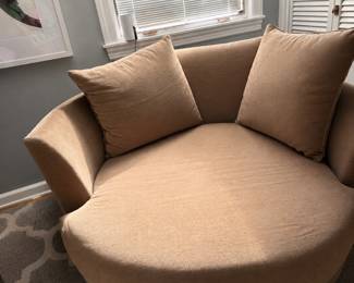 Zgallerie lounge velvet  chair swivel 