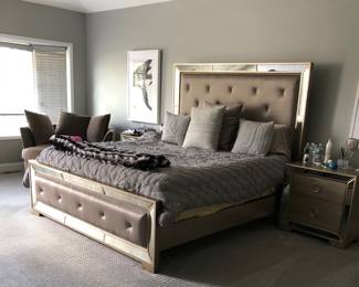 Zgallerie Ava King bed frame (matching night stands and dresser as well avail) 