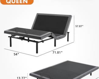 Queen size remote adjustable bed. New