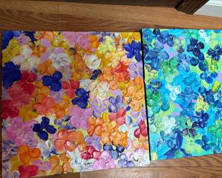 Wood canvas  floral boxes at least 35 avail). All diff colors. (The sell for $700/pc)