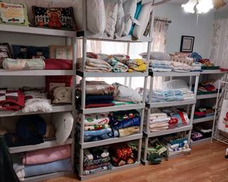 women’s clothing, hats, visors, scarves, throw pillows, bedding