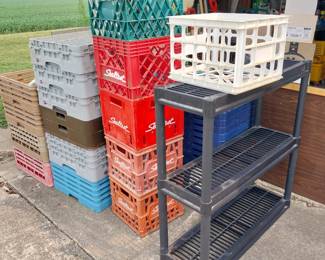crates, shelving
