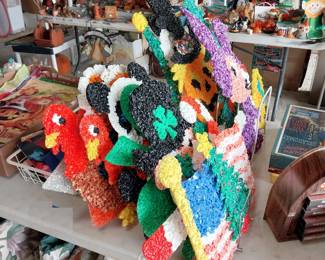 vintage plastic melted popcorn, Thanks giving, Christmas, Easter, St Patricks