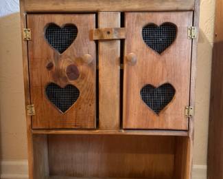 Heart cutout hutch top/shelf