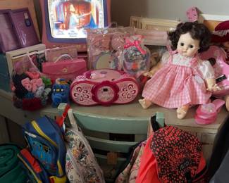 Harry Potter/Vera Bradley Backpack, Barbie radio, Disney TV